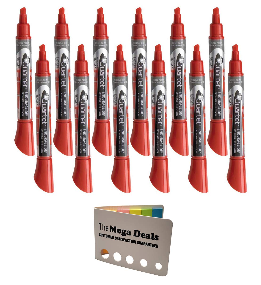 QuartetDry Erase Markers, EnduraGlide, Chisel Tip(5001-20MA) (RED, 12 Pack)