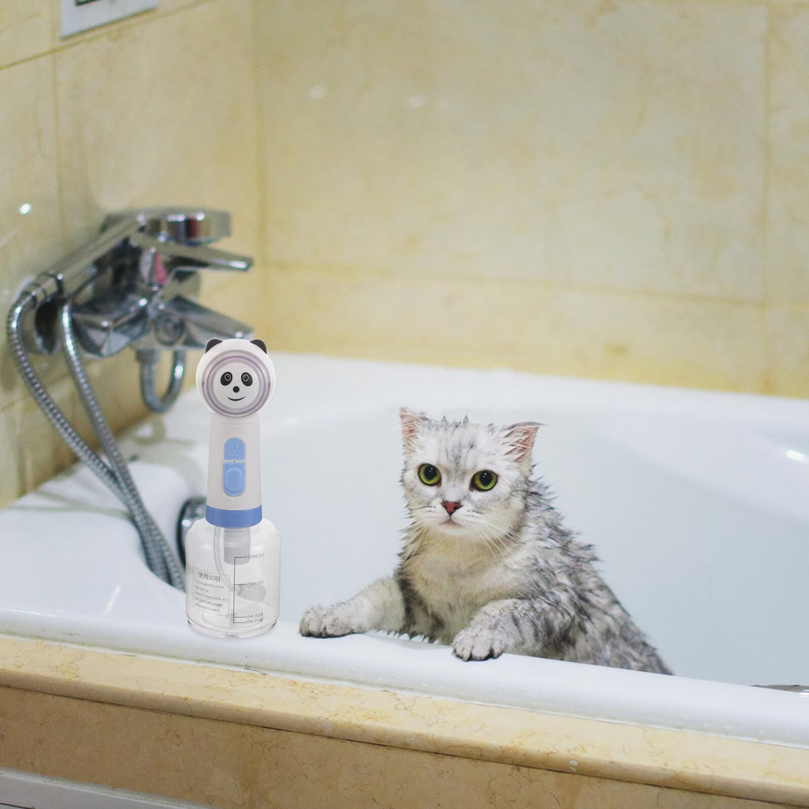 Schaumshampoo für Haustiere Elektrischer Seifenspender für Katzen und Hunde Fellpflege mit Reichlichem Schaum Ergonomisches Design für Einfache Handhabung für Küche und Badezimmer