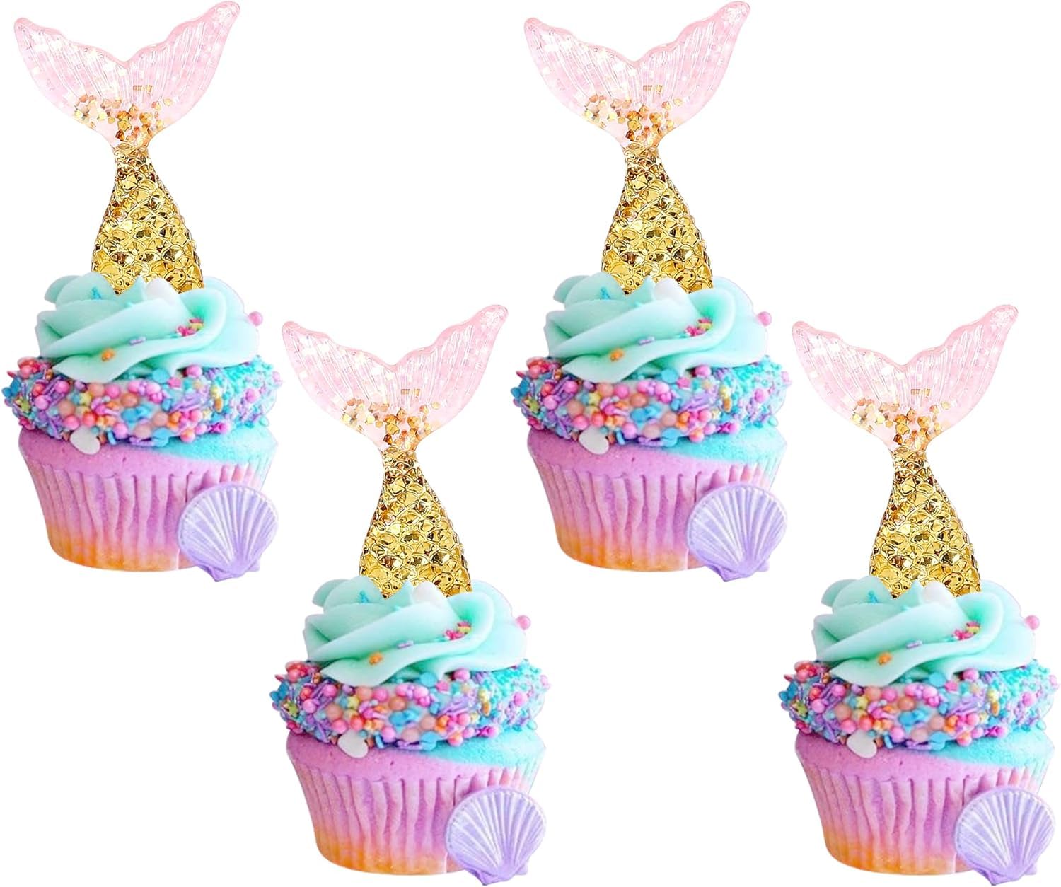 24 Stück Geburtstag Kuchen Deko Glitzer Happy Birthday Cupca