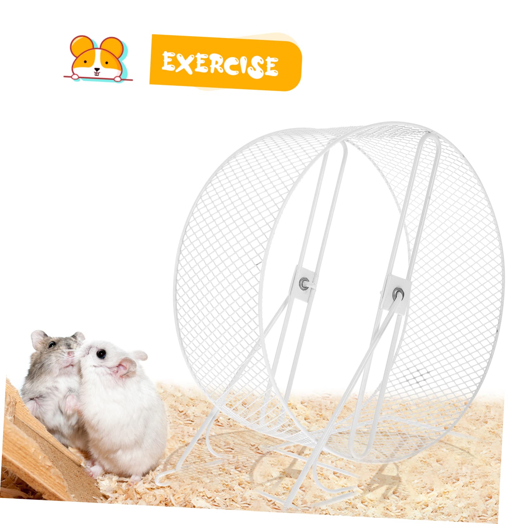 Roue Hamster Silencieuse Jouet à Roue d'Écureuil en Fer Blanc Rack | Roue d'Exercice pour Hamster, Jouet pour Hamster, Accessoires pour Hamsters, pour Petits Animaux