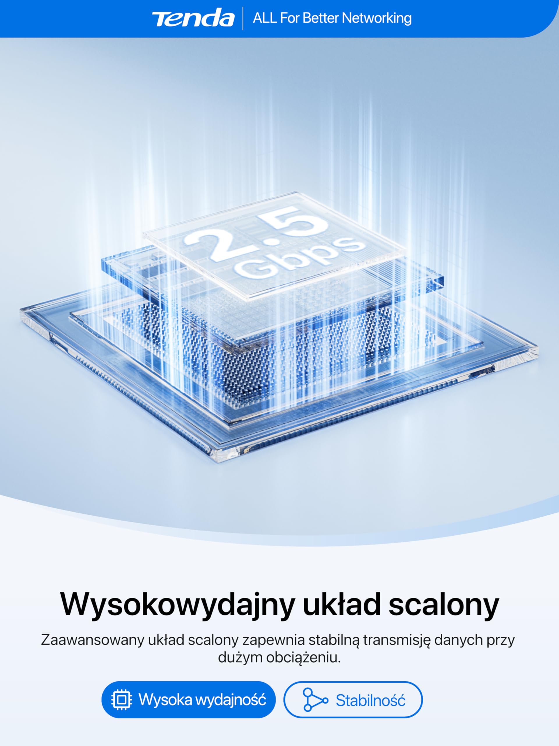 Tenda SM108 8-portowy przełącznik 2,5 Gb/s, niezarządzany przełącznik sieciowy 2,5 Gigabit (Plug-and-Play, bez wentylatora, montaż ścienny, do serwerów NAS 2,5G, punktów dostępowych, komputerów) Biały