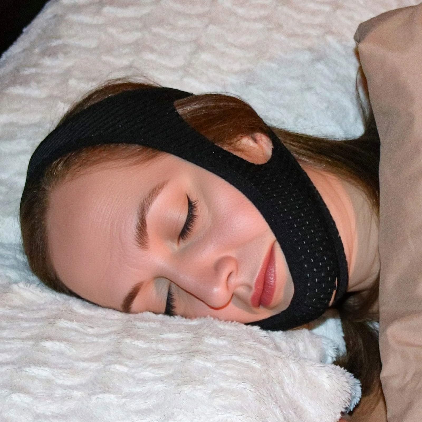 Anti Snoring Chin Strap for Sleeping, Adjustable Anti Snore Devices for Men Women, Suitable solution for stopping snoring,Black - 3