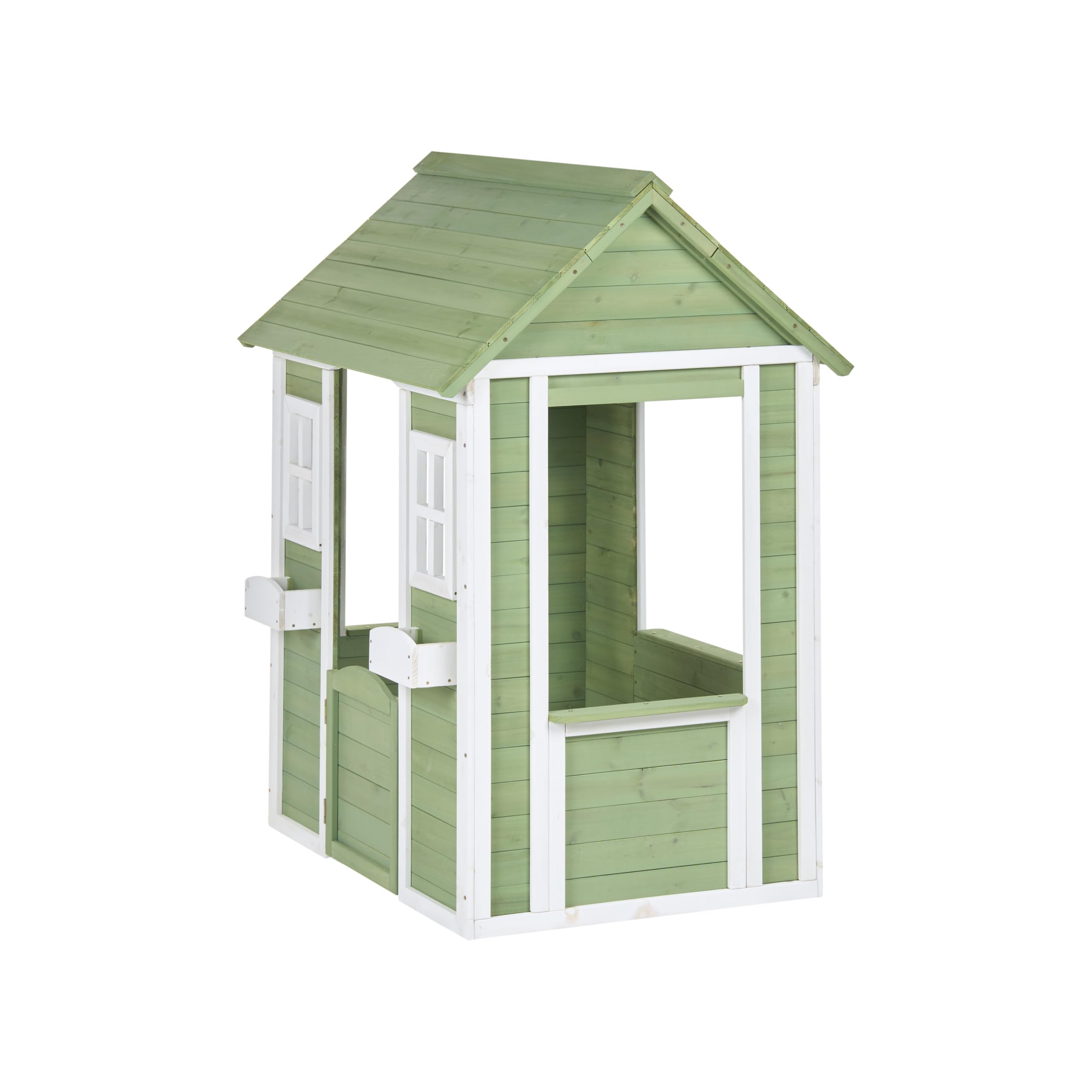Casita de jardín casa de Juegos Infantil de Madera Verde Sauris