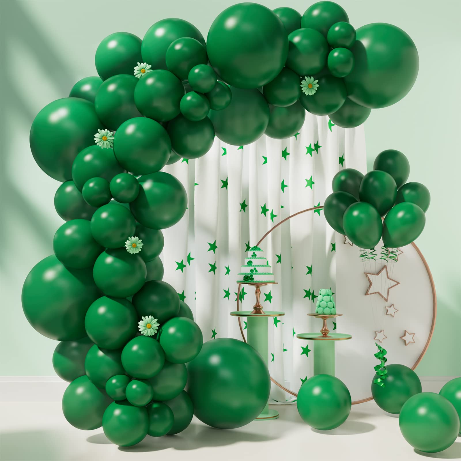 Dark Green Party Decorations