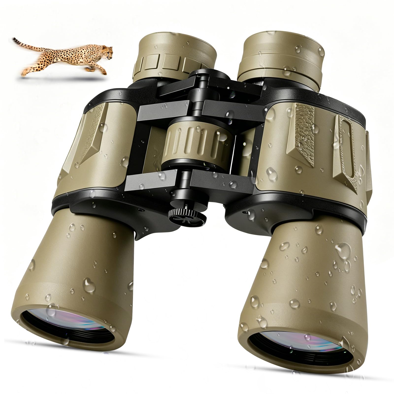 20x50 Fernglas für Erwachsene Hochleistungs, HD Fernglas Nachtsicht mit BAK4 Prism Kompaktes Ferngläser mit FMC-Objektiven Wasserdichtes Taktisches für Vogelbeobachtung Jagd Reisen Kreuzfahrt