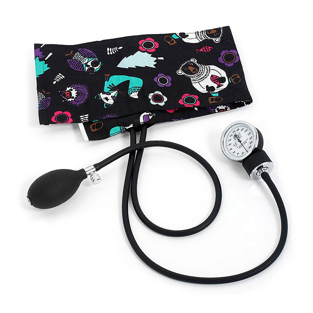 Prestige Medical Premium Adult Aneroid Sphygmomanometer, Woodsy Animals Black