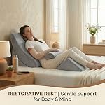 Axelrod Orthopedic Bed Wedge Pillow Set, Post Surgery Foam for Back, Neck and Leg Pain Relief Comfortable & Adjustable Ortho Pillows- Anti Snoring, Heartburn, Acid Reflux & GERD Sleeping(Grey)