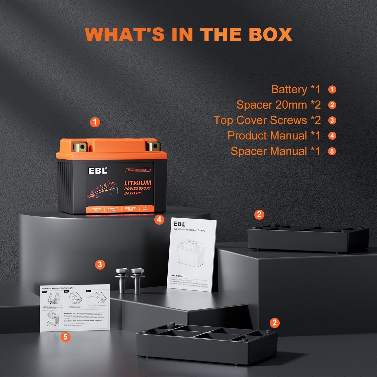 EBL Lithium YTX4L-BS, 75CCA Lithium LiFePO4 Motorcycle Battery, Please consult our customer service for specific applicable models. The information on the website is not accurate.