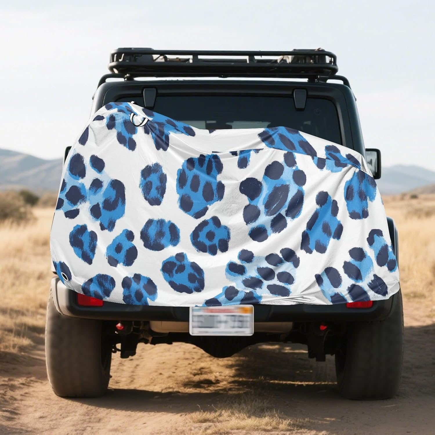 Blue Black Leopard Print Bike Covers Waterproof Outdoor Electric Bike Cover Bikes Storage
