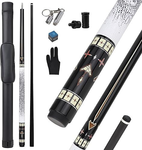 Miniatura 9 de Taco de billar de fibra de carbono con estuche, palo de billar con tecnología de carbono completo para adultos, Taco de piscina profesional de baja