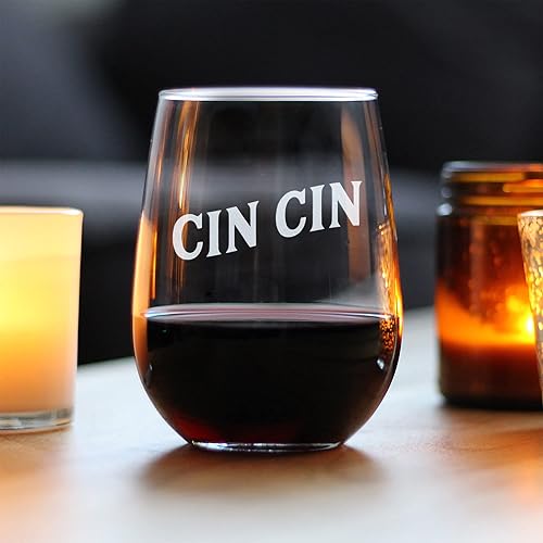 Miniatura 6 de Cin Cin Italian Cheers - Stemless Wine Glasses - Set of 2 - Unique Italy Themed Gifts or Party Decor - Large 17 Ounce
