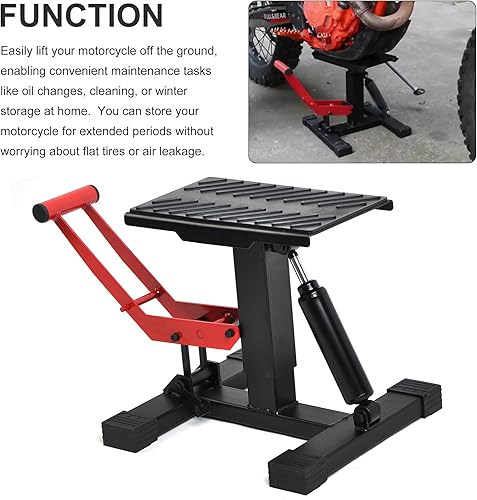 Miniatura 2 de Soporte de elevación para motocicleta, elevador, altura ajustable, accesorios para bici de cross