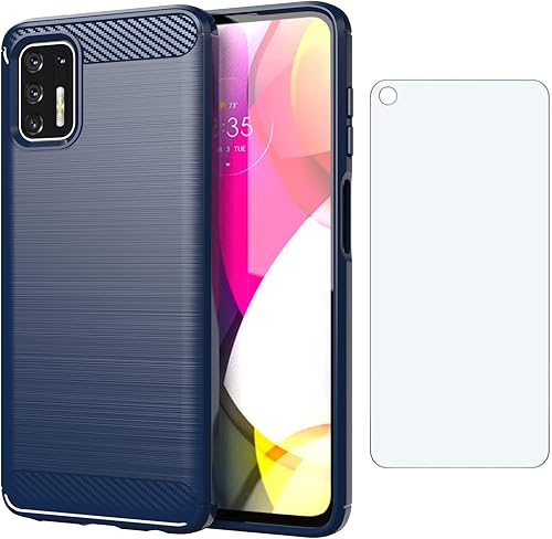 Asuwish Funda de teléfono para Moto G Stylus 2021 4G con protector de pantalla de vidrio templado y accesorios para celulares, silicona suave TPU