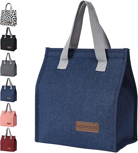 Lonchera térmica para mujeres y hombres, contenedor grande reutilizable a prueba de fugas para oficina, trabajo, playa o viajes (azul)