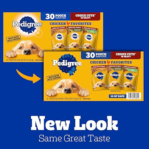 Miniatura 2 de Pedigree Choice Cuts in Gravy - Paquete variado de alimentos húmedos suaves para perros adultos, bolsas de 3.5 onzas, 30 unidades