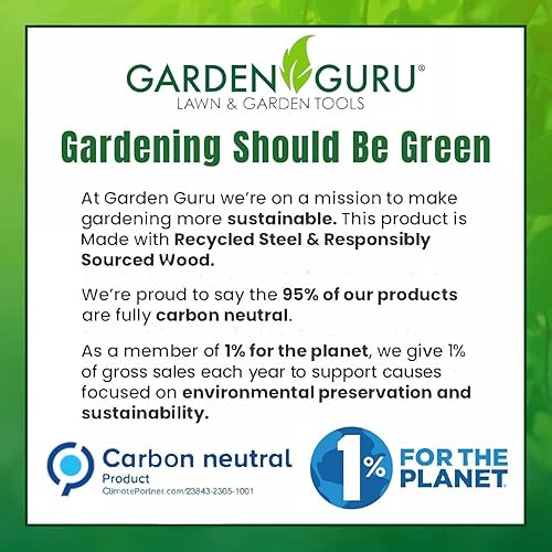 Vista 21 de Garden Guru Hori Hori - Cuchillo de jardín para desmalezar, cavar, podar y cultivar, hoja de acero inoxidable con espiga completa, mango de madera