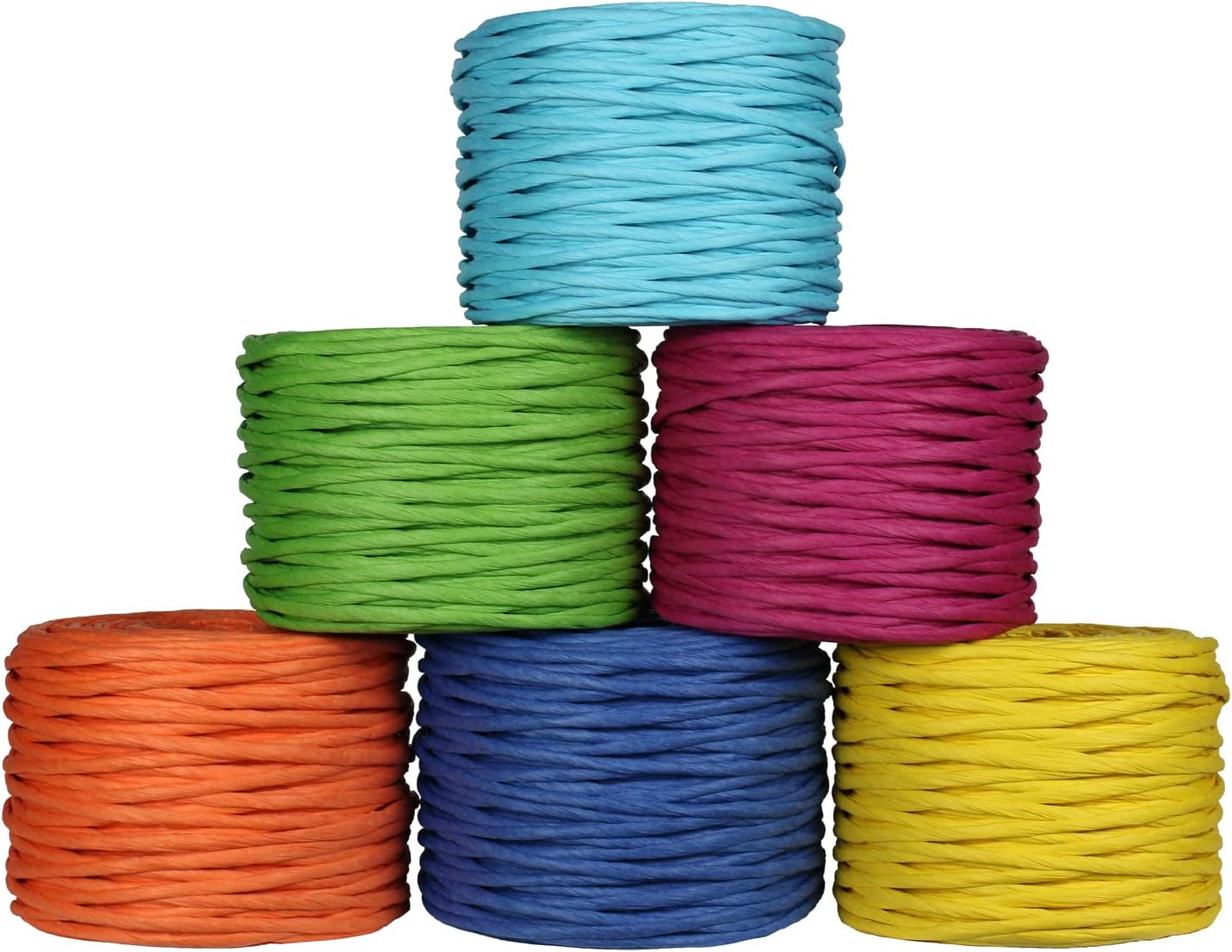 Super Bird Creations Colorful Twisted Paper Cord Rope 3/16" Diameter for Crafting 100 Meters SB50021 (109 Yards) - Ribbon Natural, Paper Twine, Paper Ribbons for Crafts, Paper Rope Craft (Dark Blue)