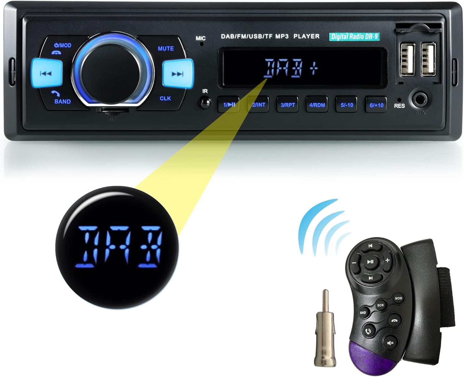 iFreGo Car Radio with Bluetooth Hands 1 DIN Radio Bluetooth Car Radio