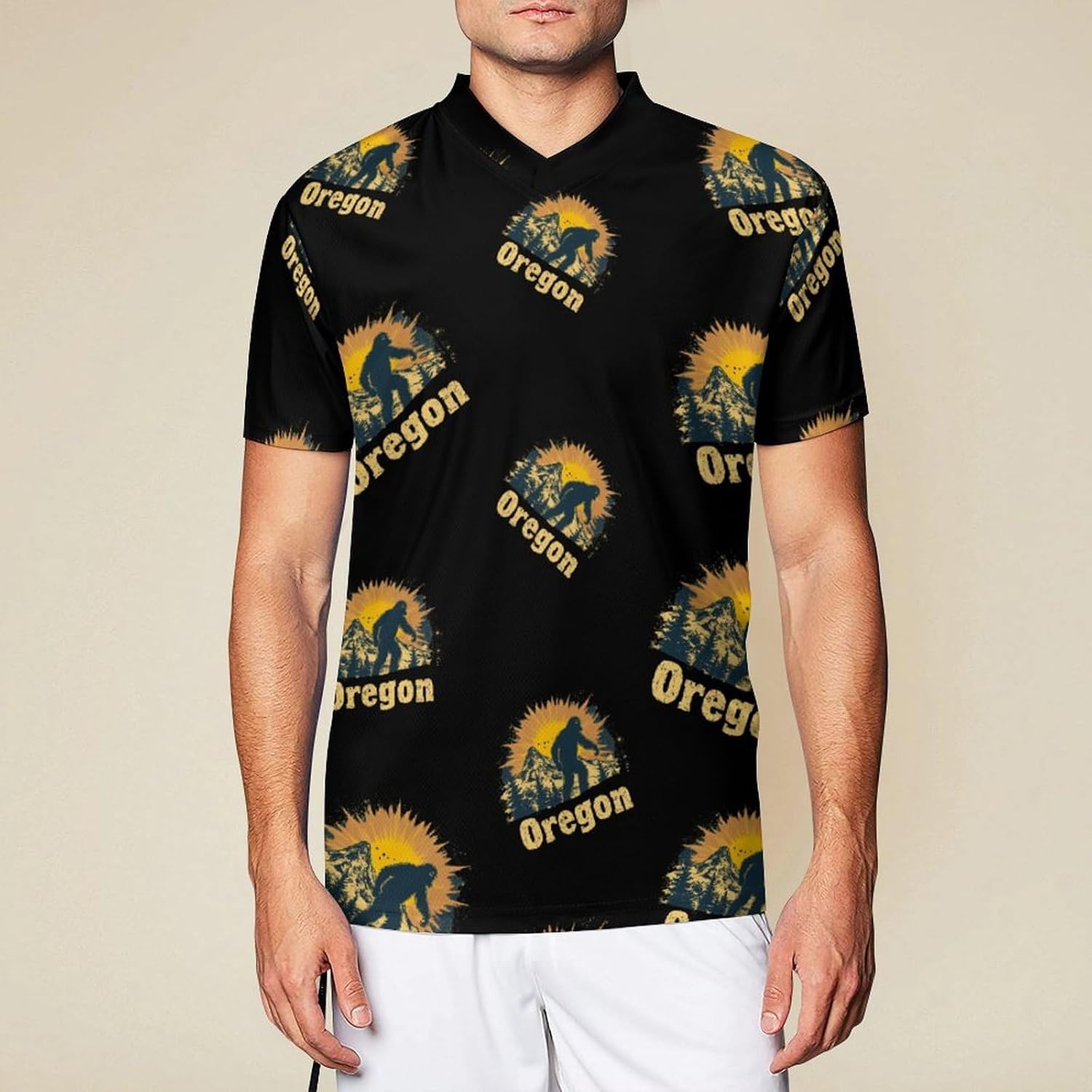 Oregon Bigfoot Mountains Vintage Soccer Jersey Football Shirt Athletic Sports T-Shirt Personalized for Men Women