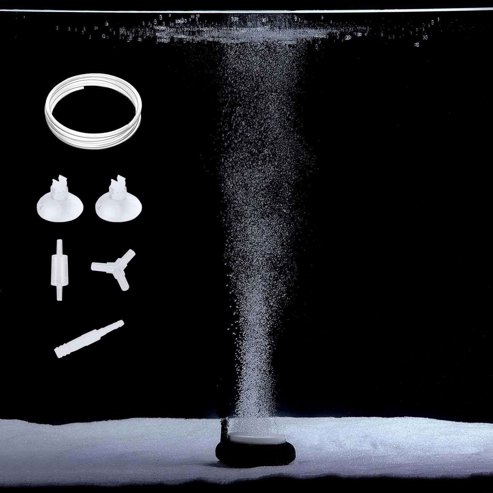 Carefree Fish Aquarium Nanometer Materials Air Stone Disk Fish Tank Hydroponics Bubble Stone Disc 1.4/2/4/6/8 Inch（Air Pump Not Included