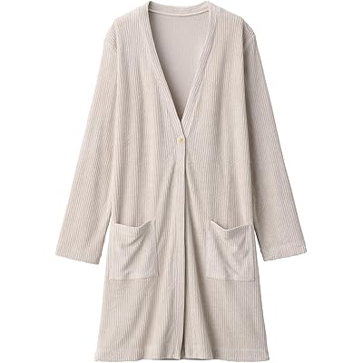 無印良品 カーディガン婦人 パイルリブ ロングカーディガンレディース