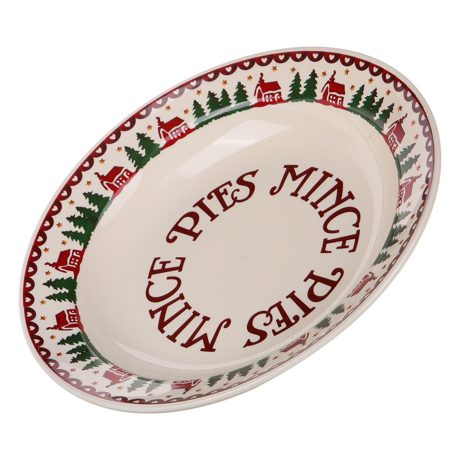 TOYANDONA Vajilla Navideña Plato de Cena Festivo Plato de Cerámica Navideño para Servir Comida Aperitivos Navideños