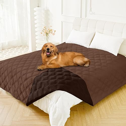 Miniatura 42 de Smiry Manta Impermeable para Cama de Perro 30x70, Manta Suave Reversible para Mascotas, Cubierta Lavable a Prueba de Fugas para Sofá de Gatos y Azul