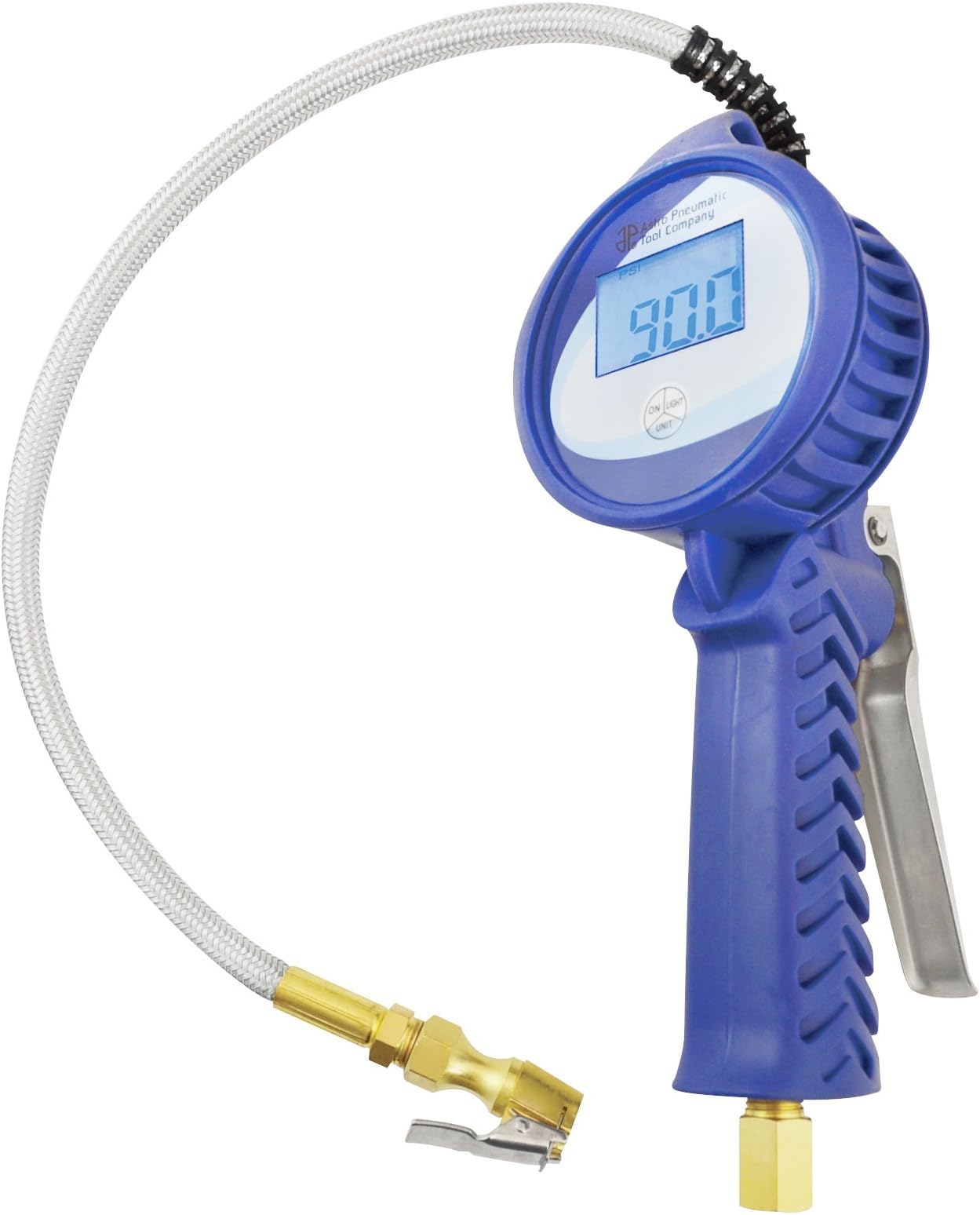 Astro Pneumatic Tool 3018 Digital Tire Pressure Gauge and Inflator with Stainless Steel Braided Hose
