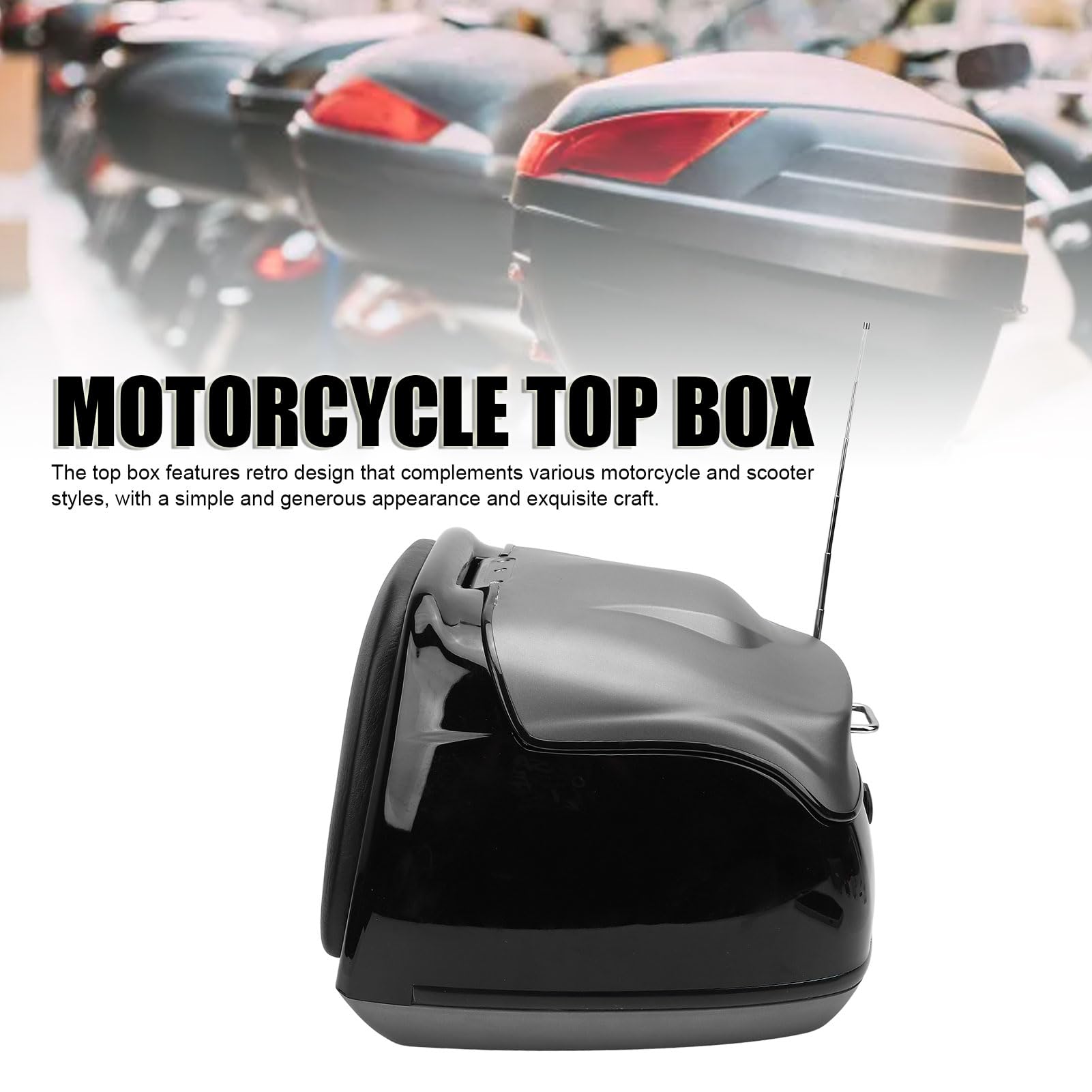 SUNGOOYUE Coffre Moto 38L, Serrure à Clé (Gold)
