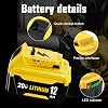 Paquete de 2 baterías de 12000mAh DCB206 DCB207 de repuesto para Dewalt 20v Max 12.0Ah compatible con baterías Dewalt 20v de litio y herramientas 20v DCB206 DCB201 DCB203 DCB204 DCB200 5