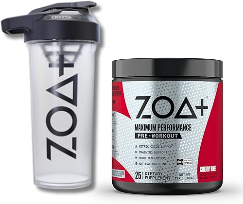 ZOA + Paquete de polvo y botella agitadora para antes del entrenamiento, Cherry Limeade disponible en Yaxa Venezuela