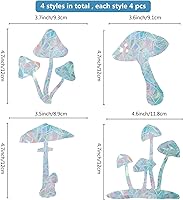 Vista 96 de GORGECRAFT 16 calcomanías de alerta de vidrio para ventana de mariposa, anticolisión, animales, arcoíris, para pájaros, pegatinas, película