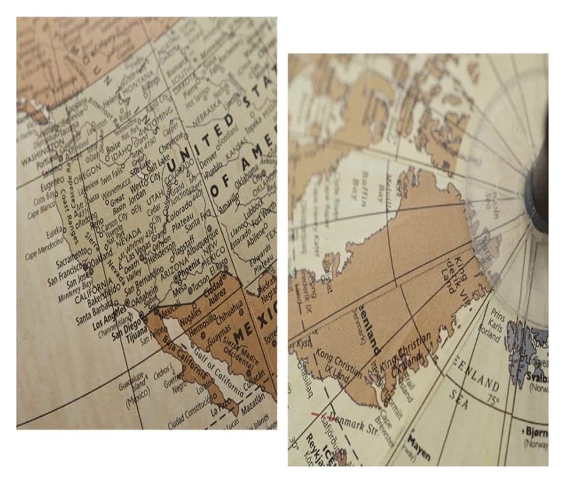 Weltglobus, klassischer neuester Retro-Globus auf Englisch, schwarzer Ozean-Geographie-Globus, Desktop-Globus, Dekoration, handgefertigter Weltglobus, Globus für die Dekoration im