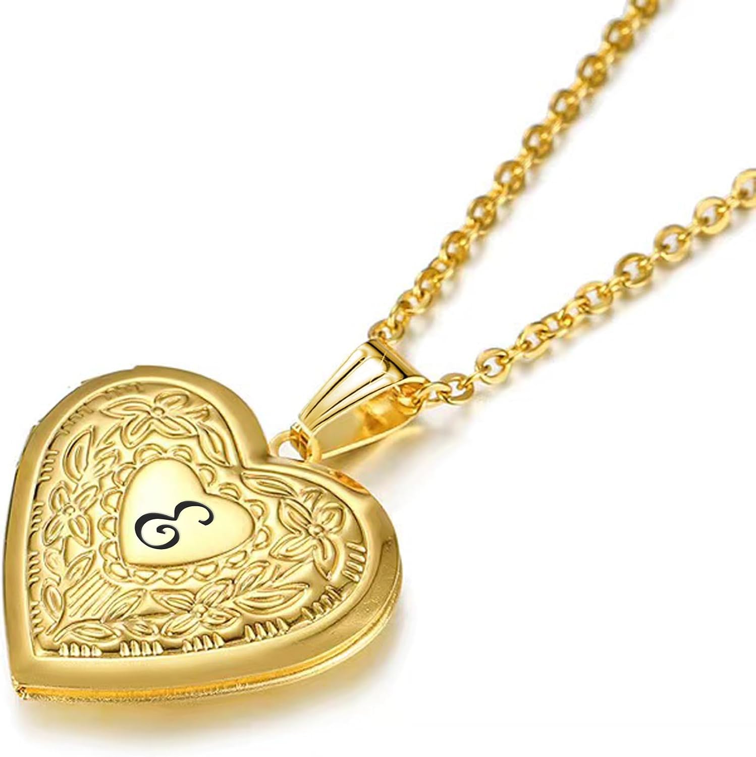 Locket Necklace Holds Pictures Alphabet Initial Letter Love Heart Lockets Photo Memory Locket Necklaces Birthday Gifts