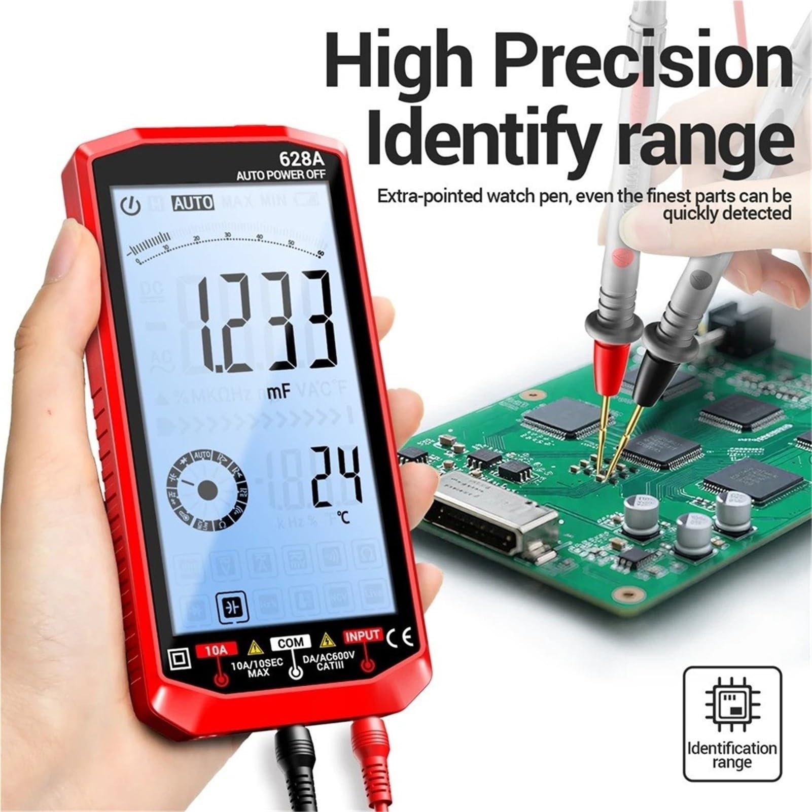 Professionelles digitales Multimeter, wiederaufladbar, 6000 Zählungen