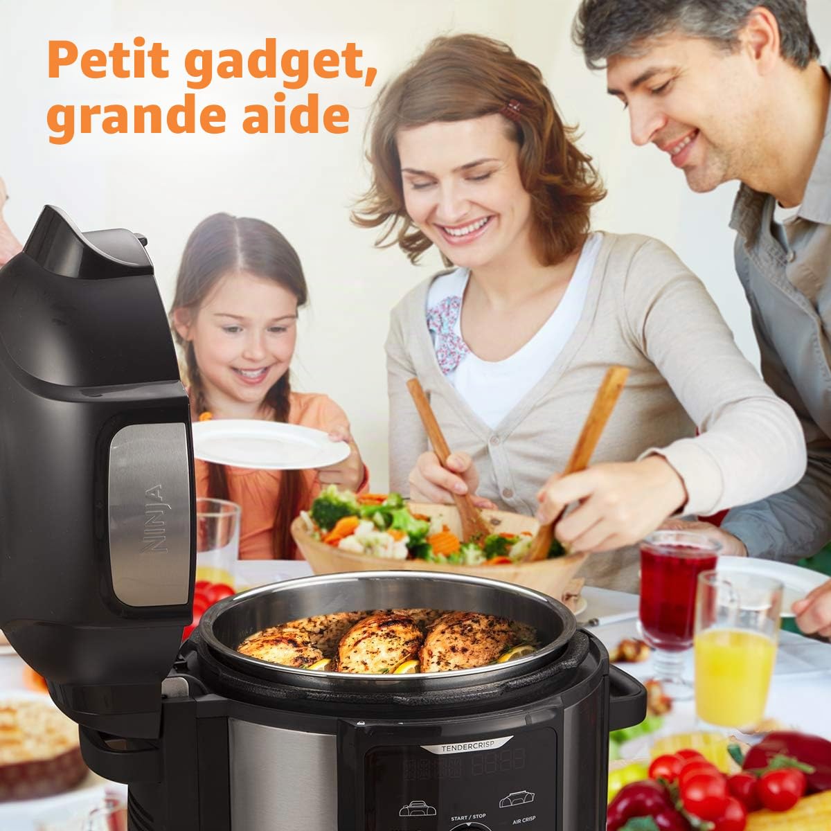 Sicheer Rechange en acier inoxydable pour pot intérieur de casserole compatible avec Ninja Foodi 8 l