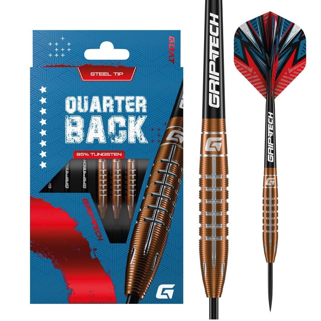 Goat  Gold Quarterback V2 Tungsten Steel Tip Darts in Size L, Sports Direct