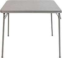 Vista 7 de Flash Furniture Madelyn - Mesa plegable cuadrada de 33.5" multiusos para jugar cartas con tapa de vinilo acolchada, mesa plegable portátil para Gris