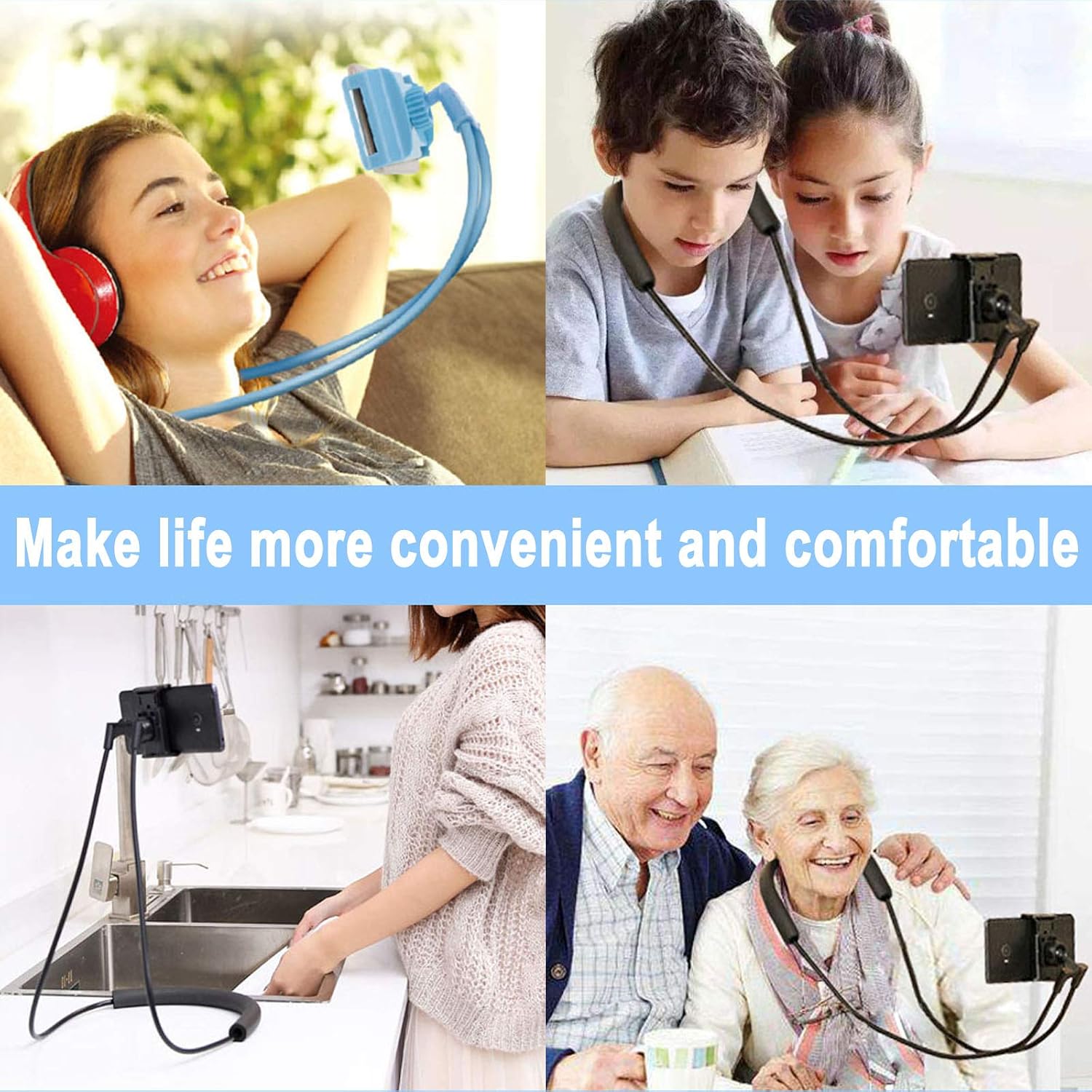 Phone Holder for Wall, Wall Phone Holder Mount Bed Mount Remote Mobile Phone Storage Box Shower Mounted Plastic Charging Organizer Bedside with Hook for Bedroom Shower