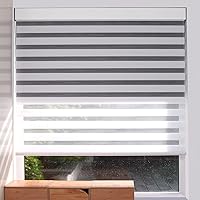 Vista 5 de ZSHINE Persianas enrollables motorizadas de poliéster inalámbrico de doble capa para día y noche, motor Homekit, motor recargable, adecuado