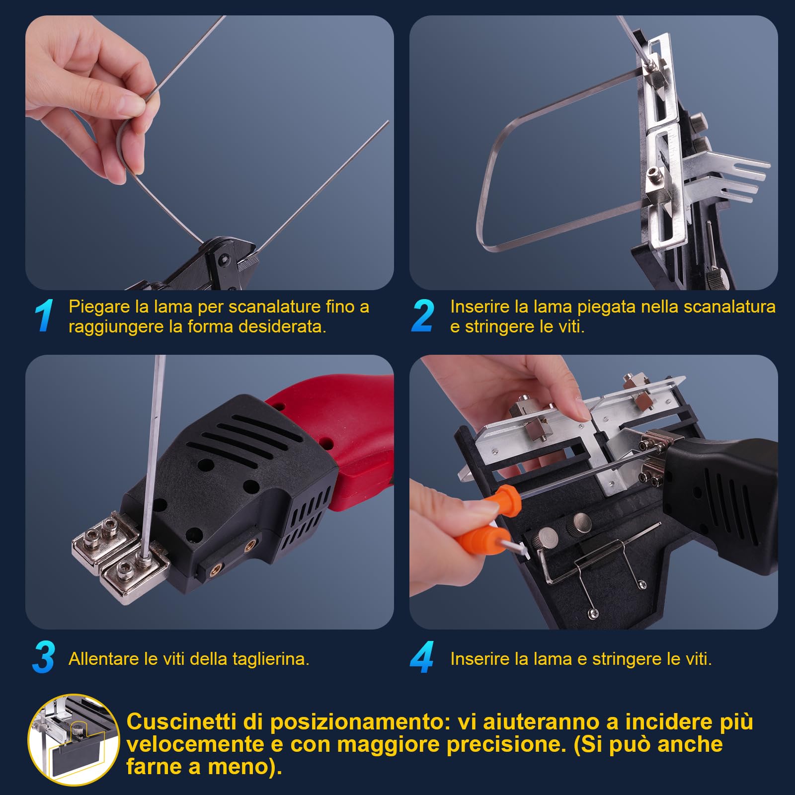 Komsepor 200W Taglierina Elettrica a Caldo per Schiuma con 5 Lame al Nichel-Cromo 0-600℃ 220-240V con Sistema di Raffreddamento per Polistirolo (Raffreddamento ad Aria Rosso 200W+Slot)