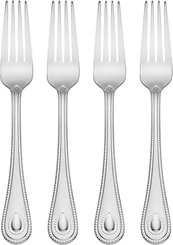 Lenox French Perle - Tenedores para cenar juego de 4 060 metálicos