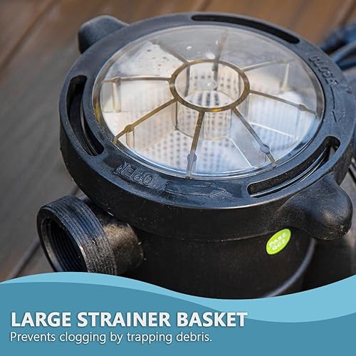 Miniatura 7 de XtremepowerUS Bomba de piscina variable de 2 velocidades 1.5 HP Bomba de piscina de alto flujo sobre el suelo, colador grande con juego de