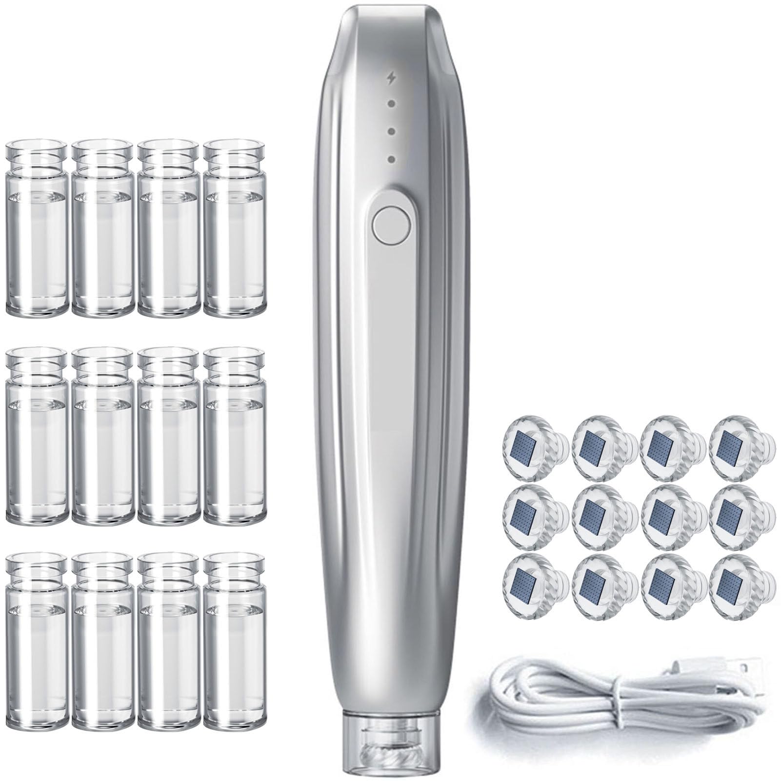 Derma Pen Microneedling avec boîte cadeau - Dispositif beauté multifonction compact 175mm