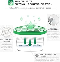 Vista 2 de NATRUTH Cajas absorbentes de humedad, sin perfume, 17.6 onzas líquidas (6 paquetes)* 10.5 onzas líquidas deshumidificador de armario, cubo