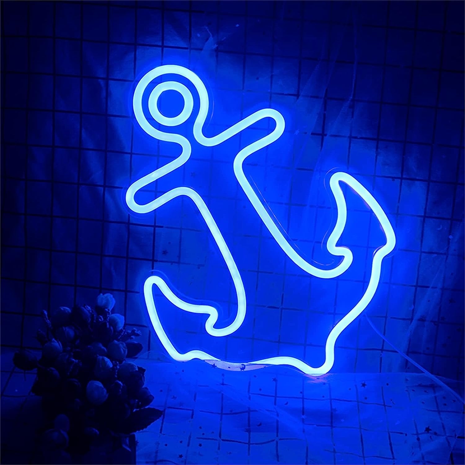 MaiBuL letreros de luz de neón arcoíris Letrero de iluminación LED Personalizable con decoración de velero de Vacaciones Alimentado por USB, 41x31cm para Hotel Pub Cafe