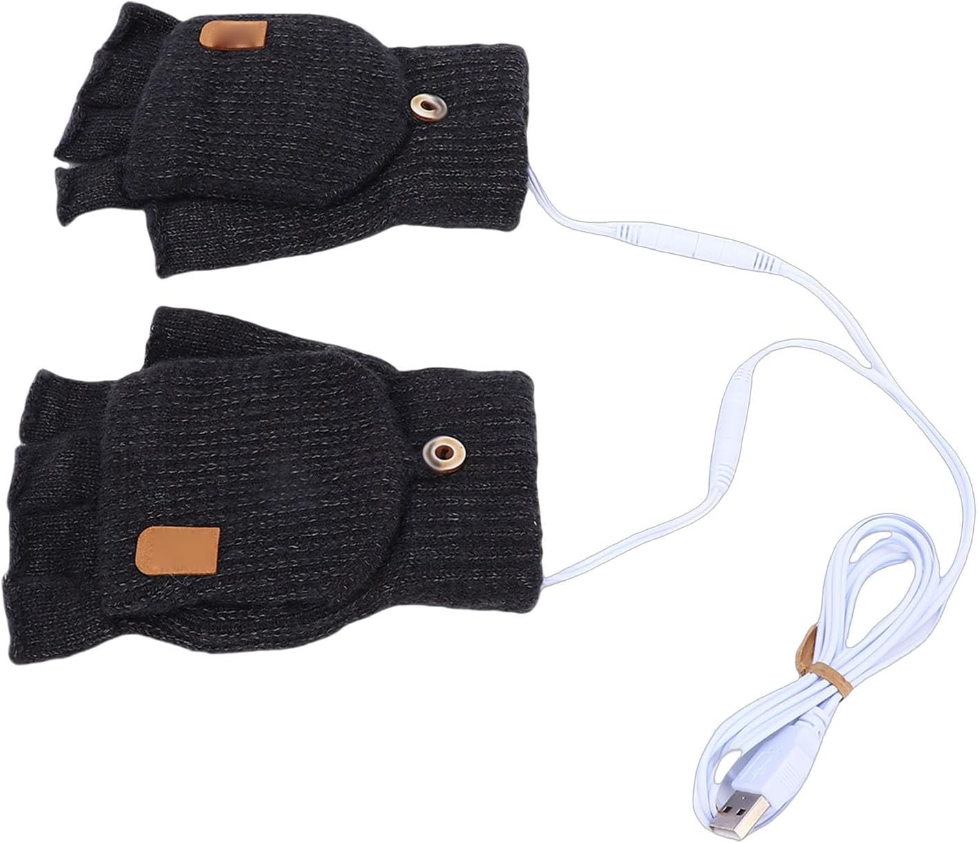 Удобные перчатки с подогревом через USB, из акрилового волокна, нагреваются до 122 F, с открытыми пальцами для набора текста и игр, идеально подходят для использования в помещении и в офисе