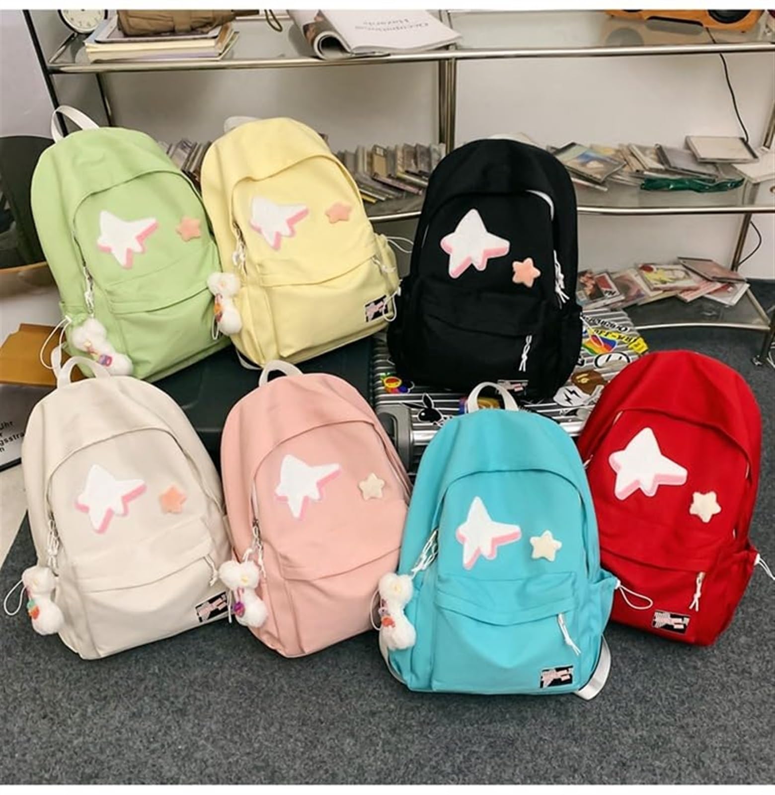 Amazon.co.jp: かわいい星型バックパック Y2Kバックパック かわいい
