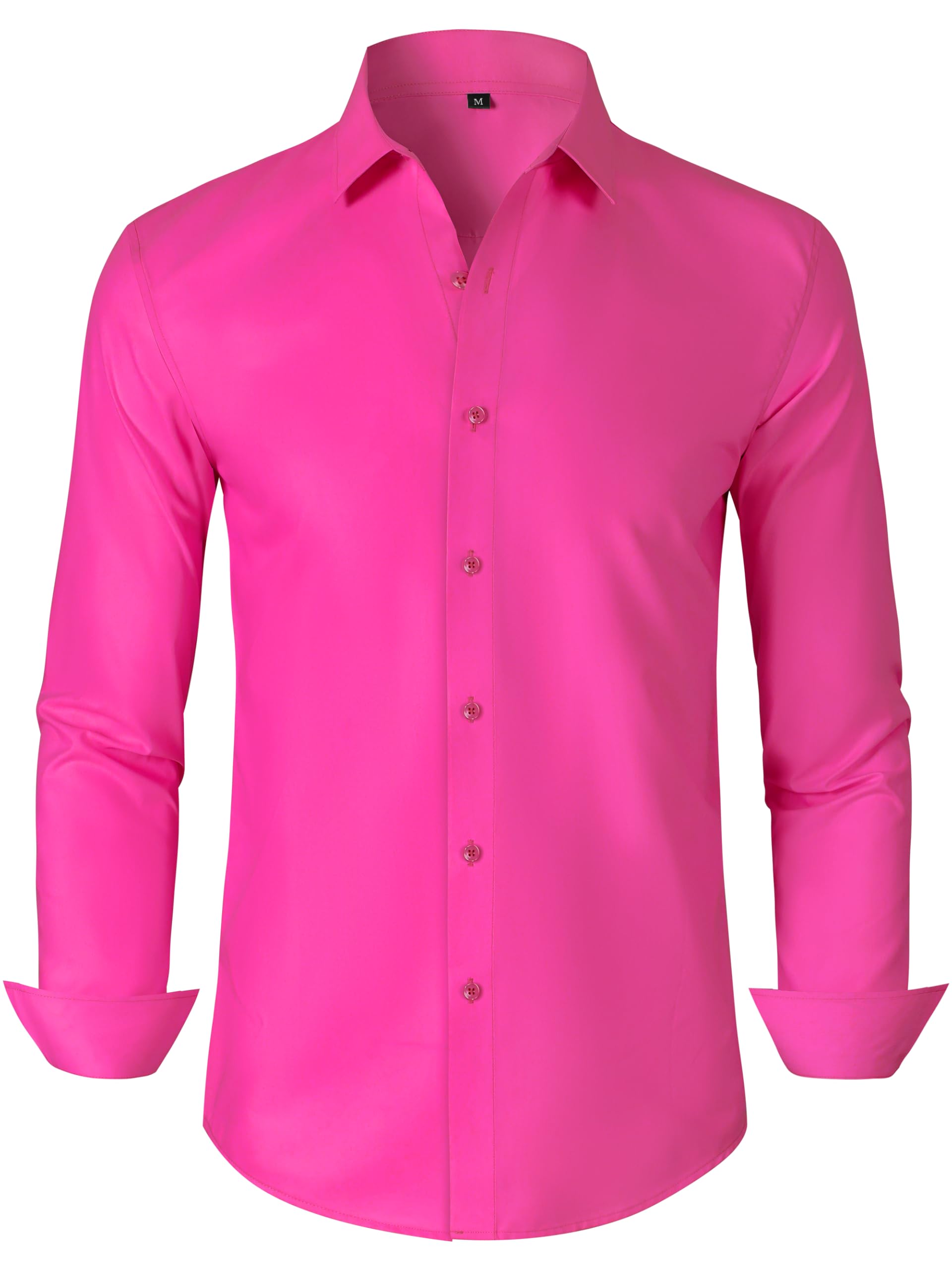 Mens Grade 3.5 Wrinkle-Resistant Dress Shirts Men's Long Sleeve Button Down Work Shirt for Men