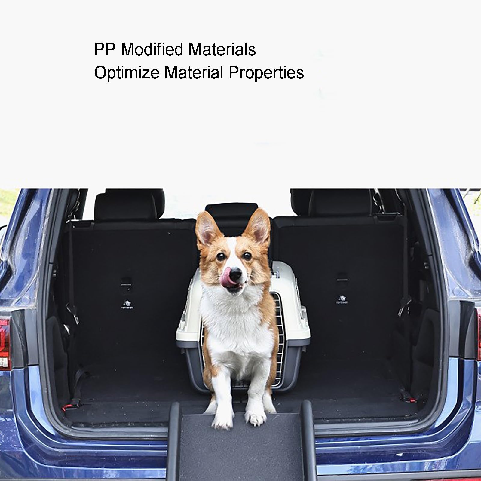 Rampa plegable para perros, para coches, camiones y SUV, rampa portátil para perros grandes, escalera antideslizante con asa, color negro